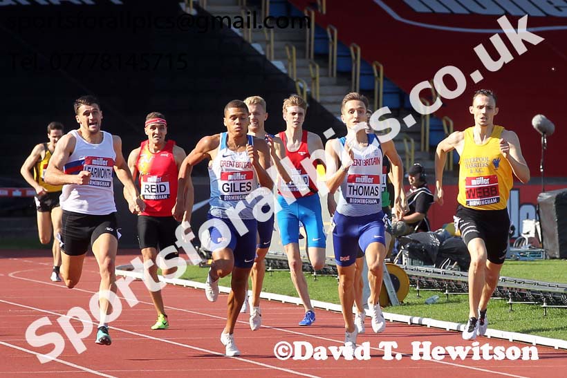 Mens 800 metres, 2019 Muller British Championships, Alexander Stadium, Birmingham. Photo: David T. Hewitson/Sports for All Pics